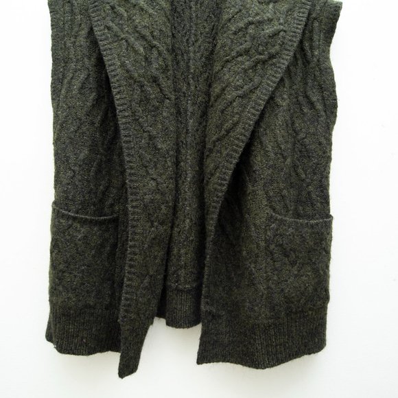 Alice + Olivia Army Green Oversized Open Vest - Picture 5 of 6